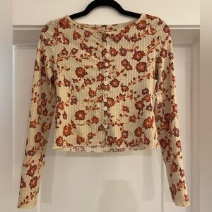 Free People Floral Button-Down shirt